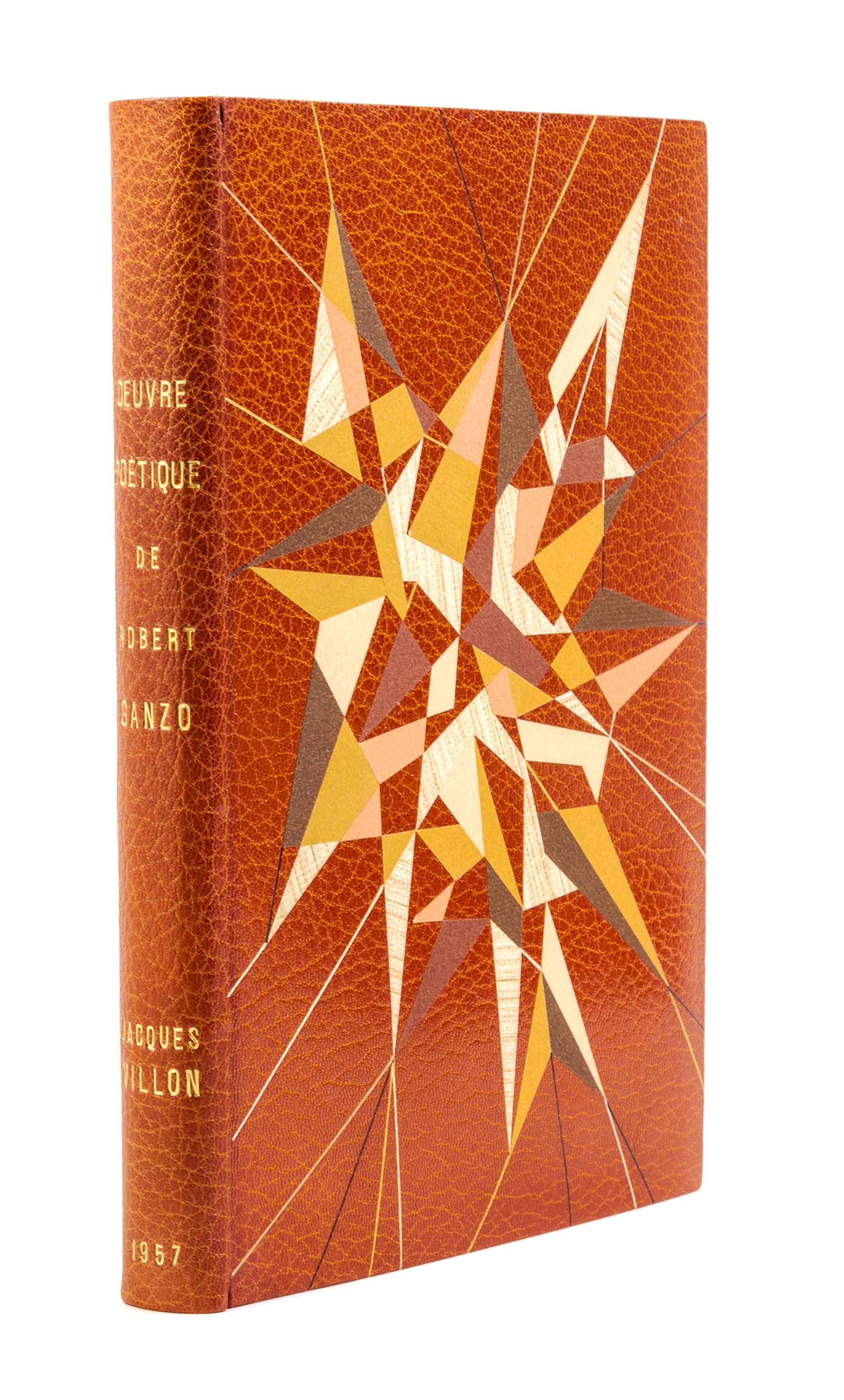 (VILLON, JACQUES) GANZO, ROBERT. Oeuvre poetique. Paris, 1957. Bound by Devauchelle. Limited, signed, additional suite of etchings.