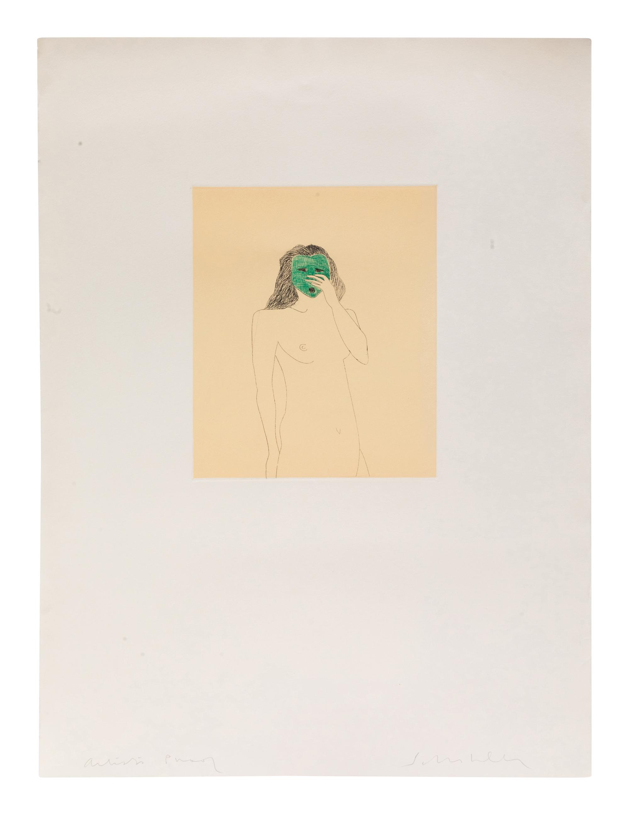 Two Works: Woman with Green Mask, Artist's Proof; Siren (State II), Artist's Proof
