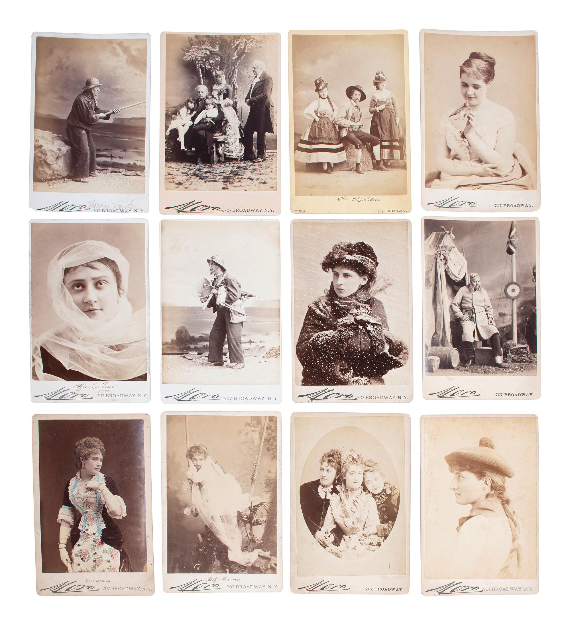 [EARLY PHOTOGRAPHY]. MORA, José María (1847-1926), photographer. Extensive collection of over 220 CDVs and cabinet cards of politicians, abolitionists, performers, and other notable personalities, incl. a self-portrait of Mora.