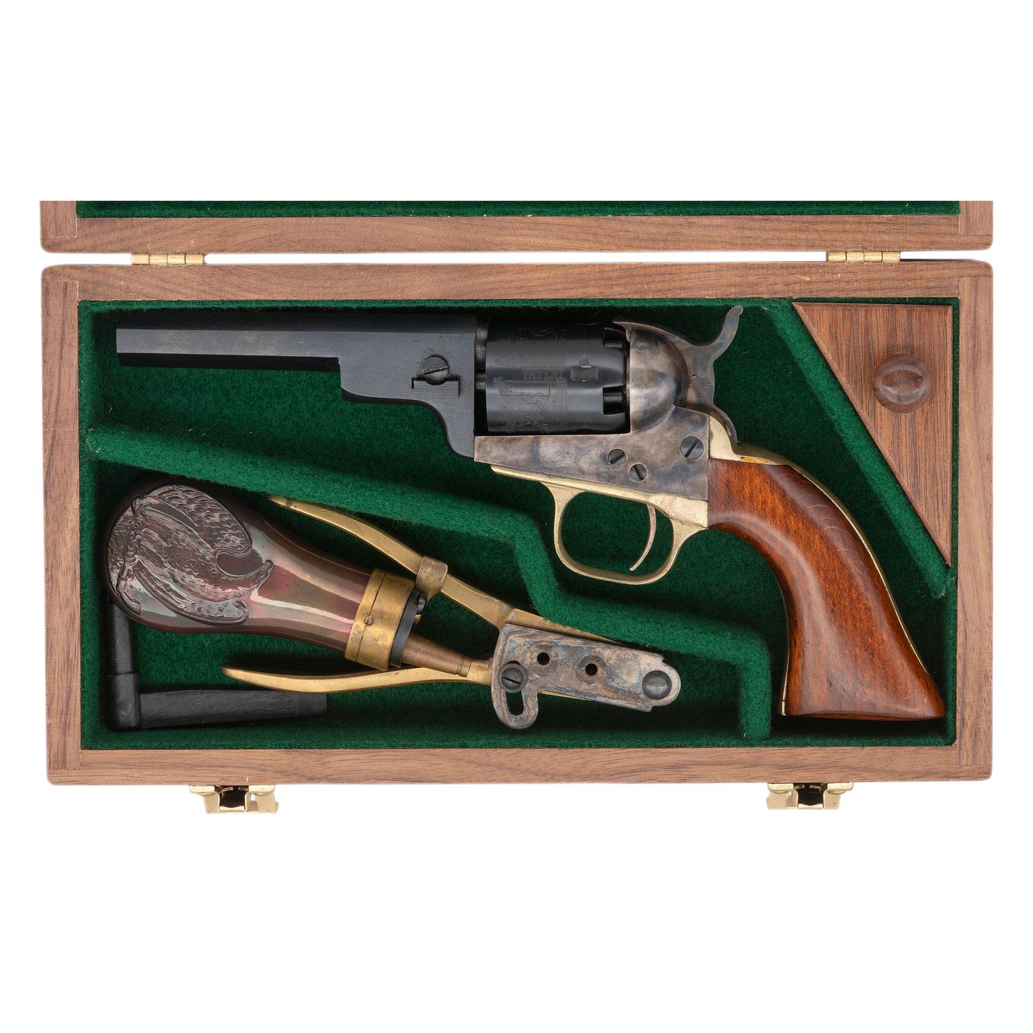 Cased Replica Colt "Wells Fargo" Percussion Pocket Revolver with Accessories