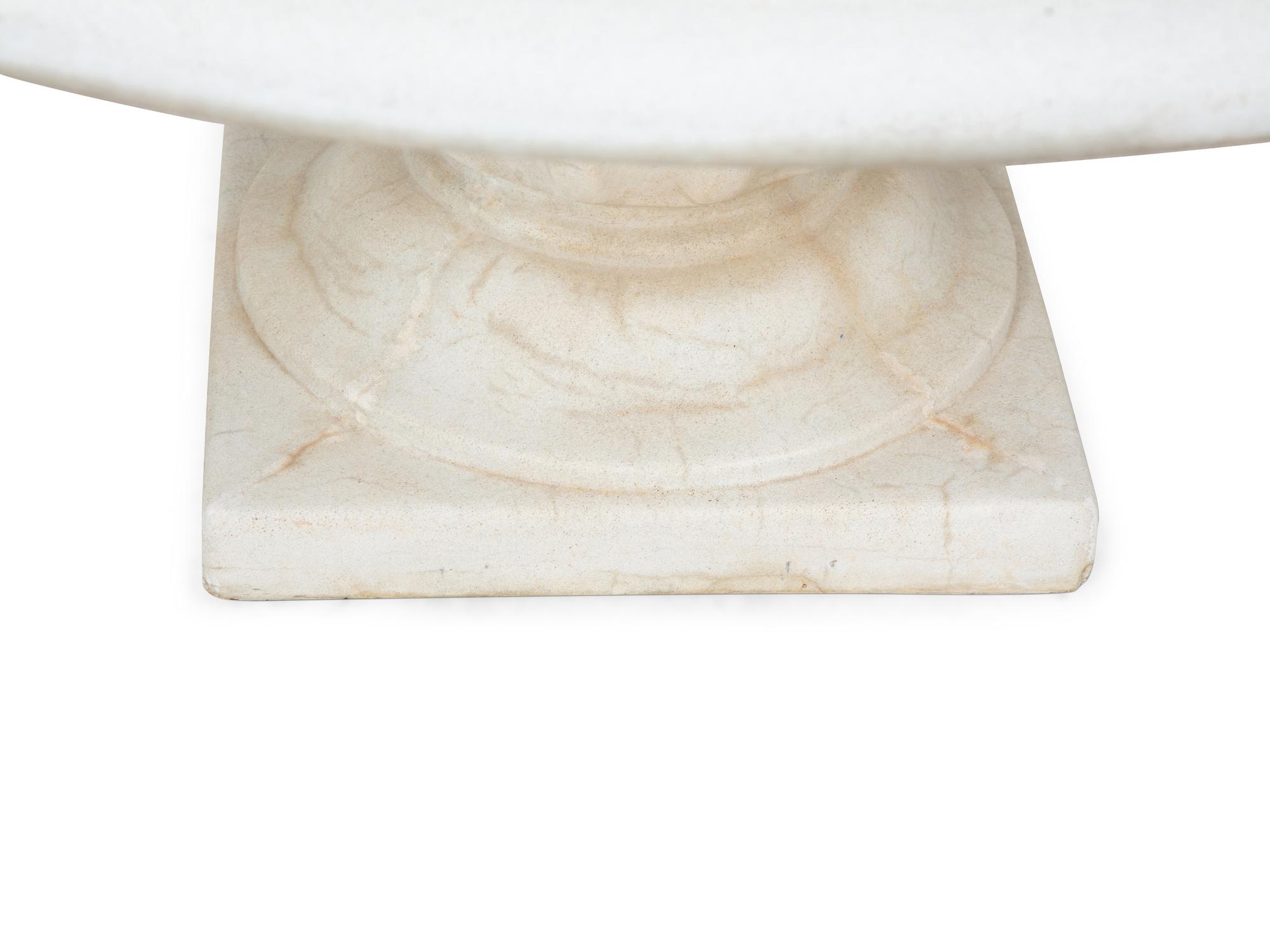 A Neoclassical Style Cast Stone Outdoor Dining Table — 20TH CETNURY