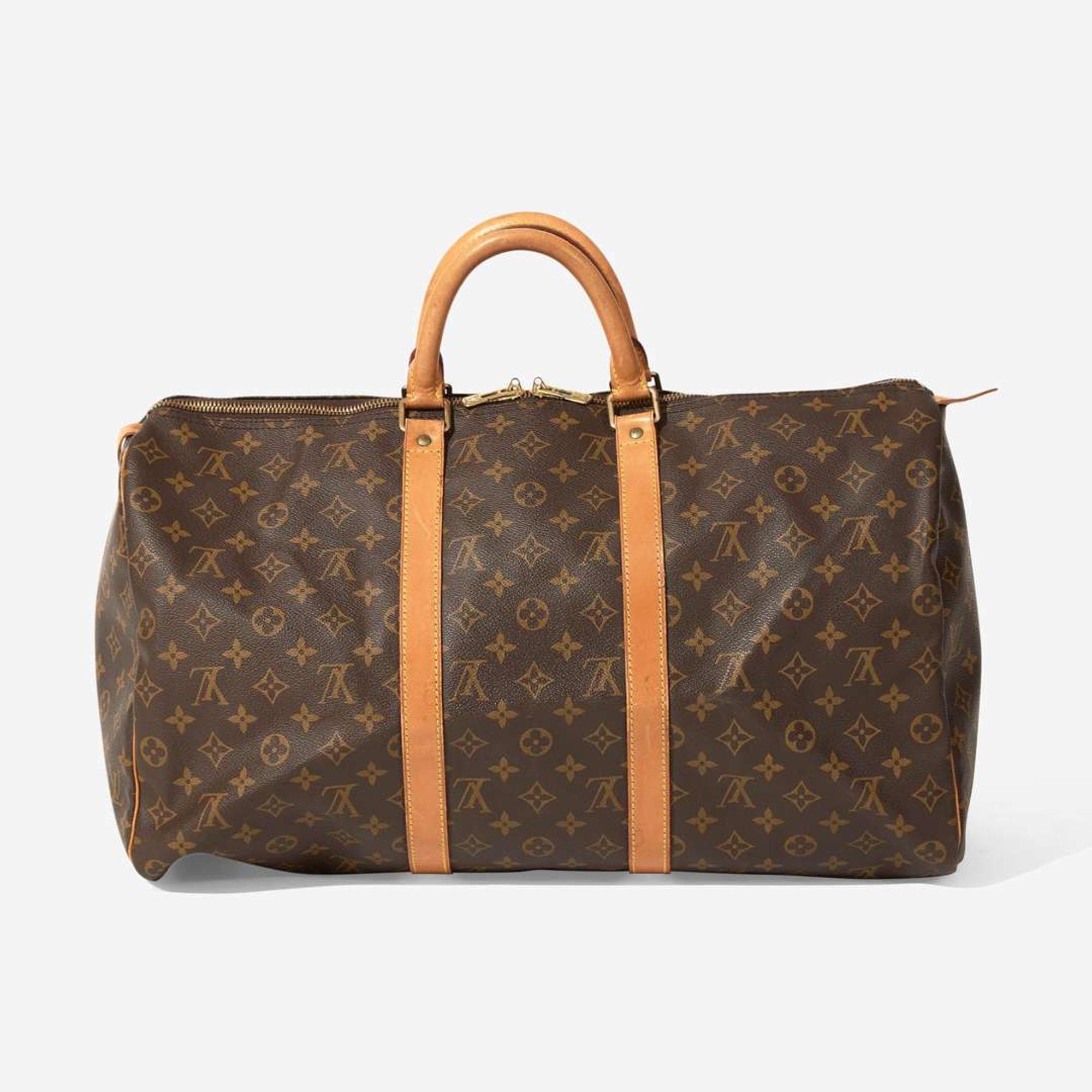 A Brown Monogram Louis Vuitton Keepall 50 Louis Vuitton