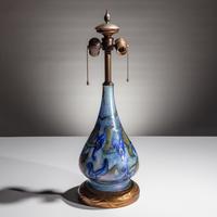 Charles Lotton (American, 1935–2021) — Blue Iris and Cypriot Lamp, c. 2004