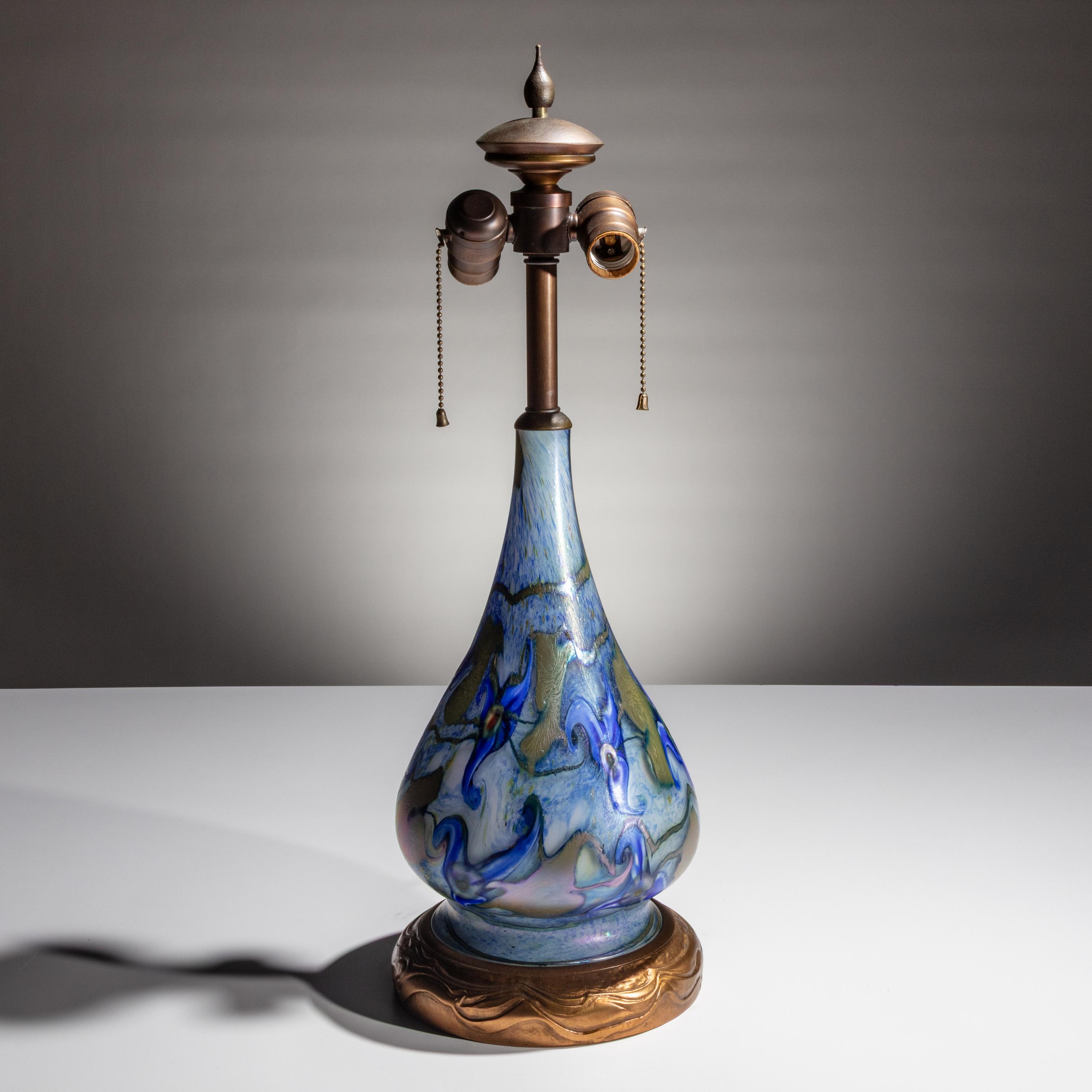 Charles Lotton (American, 1935–2021) — Blue Iris and Cypriot Lamp, c. 2004