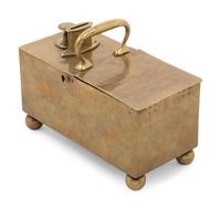 An English Brass 'Honor' Tobacco Box
