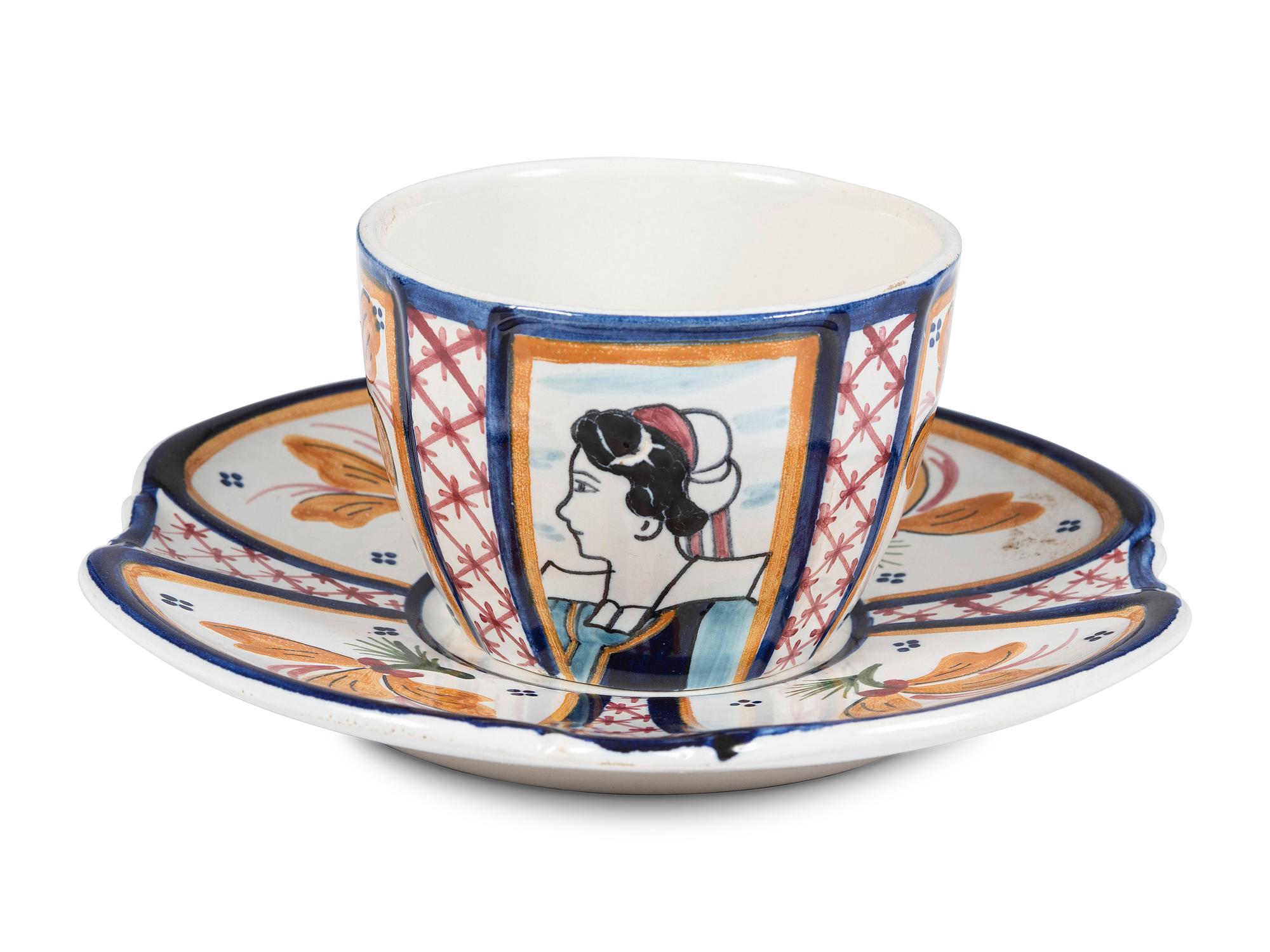 A Group of Quimper Faience Table Articles