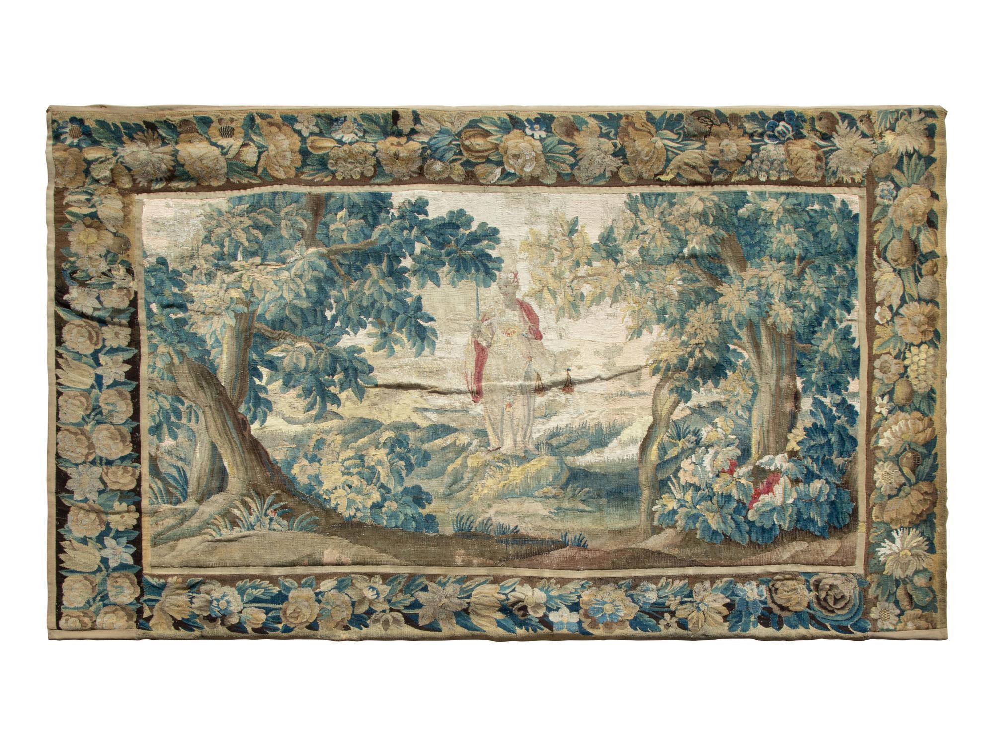 An Aubusson Wool Tapestry