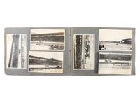 [EARLY PHOTOGRAPHY]. Album containing photographs of an early NASCAR race featuring future World War I Fighting Ace Eddie Rickenbacker.