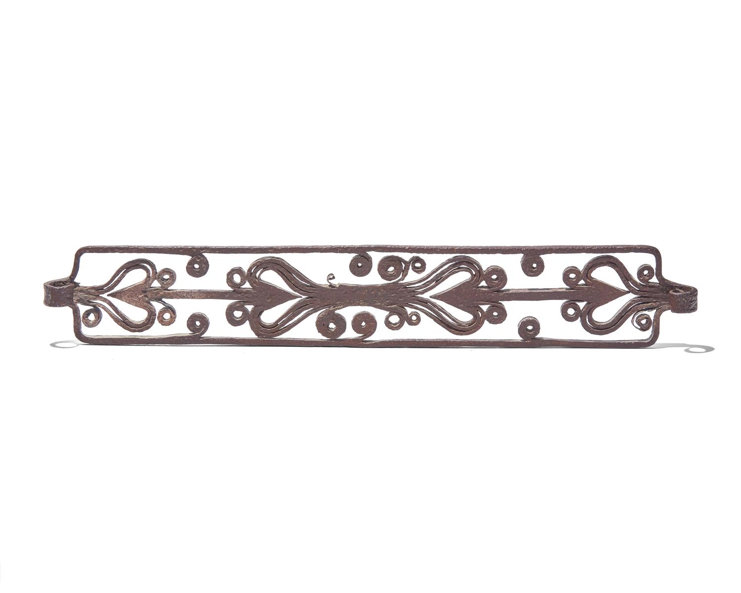 A Wrought Iron Wall Rack, French, 18th Century