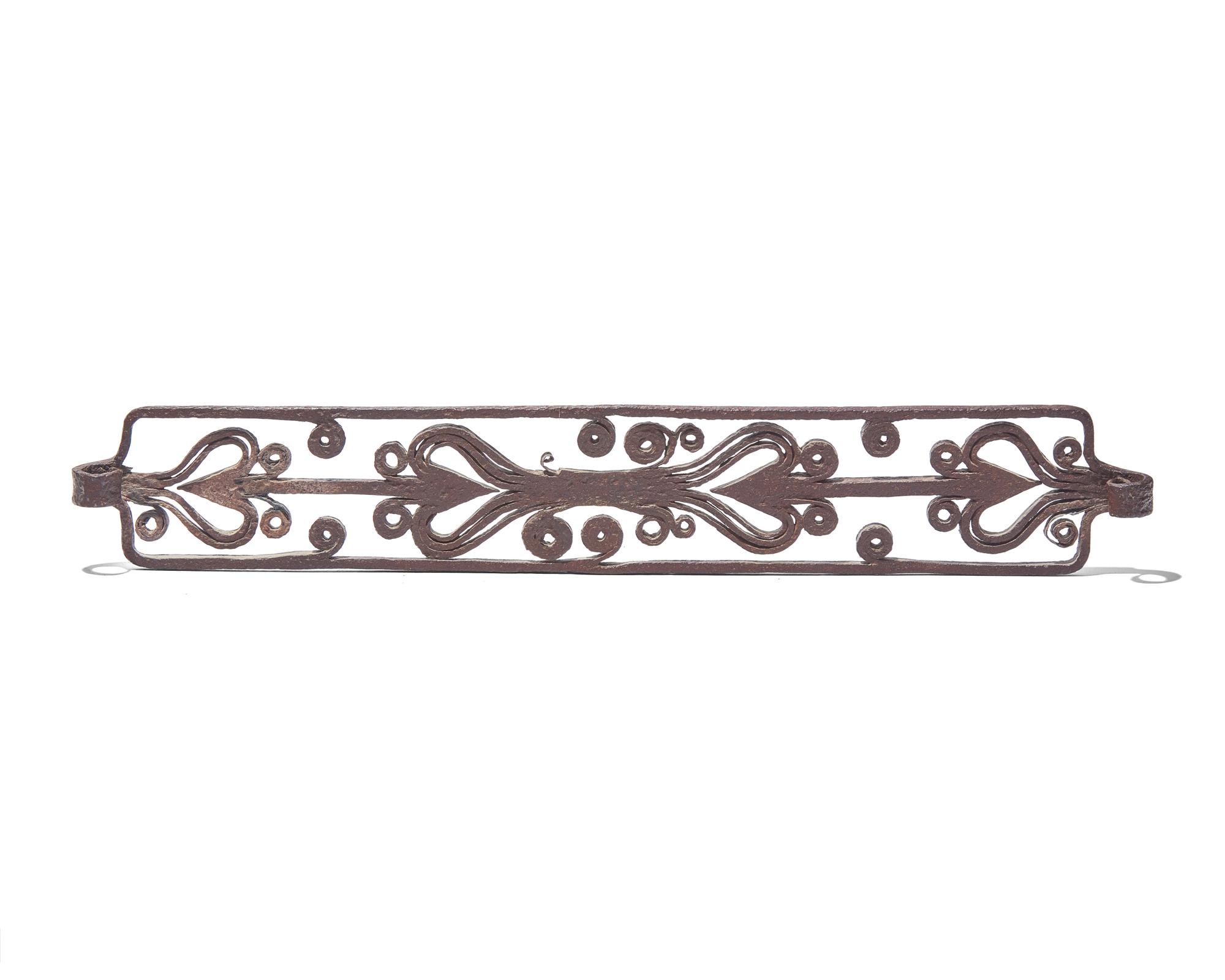 A Wrought Iron Wall Rack, French, 18th Century