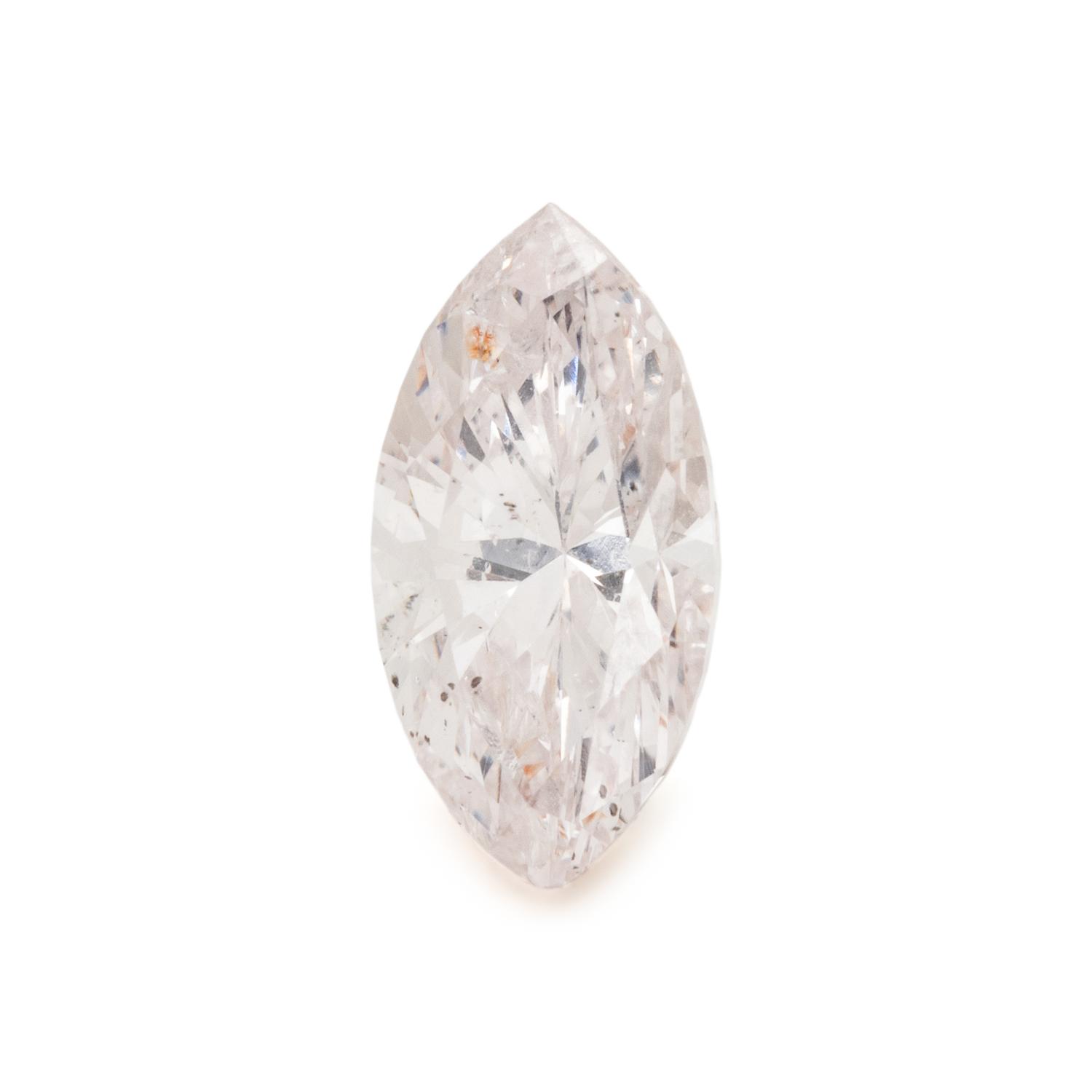 0.76 CARAT MARQUISE CUT VERY LIGHT PINK DIAMOND
