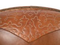 A Pair of Paul Robert Southwestern Style Leather and Kilim Upholstered Armchairs