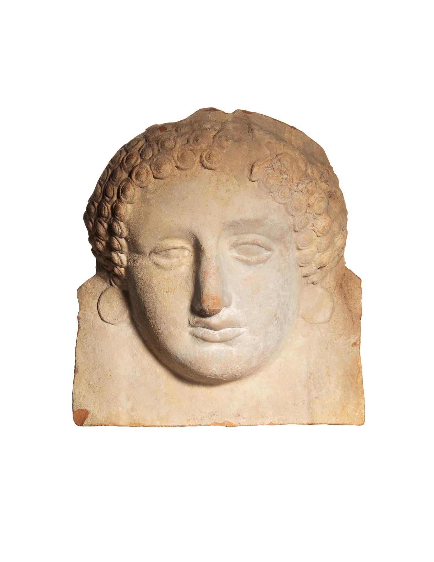 A Greek Terra Cotta Female Protome