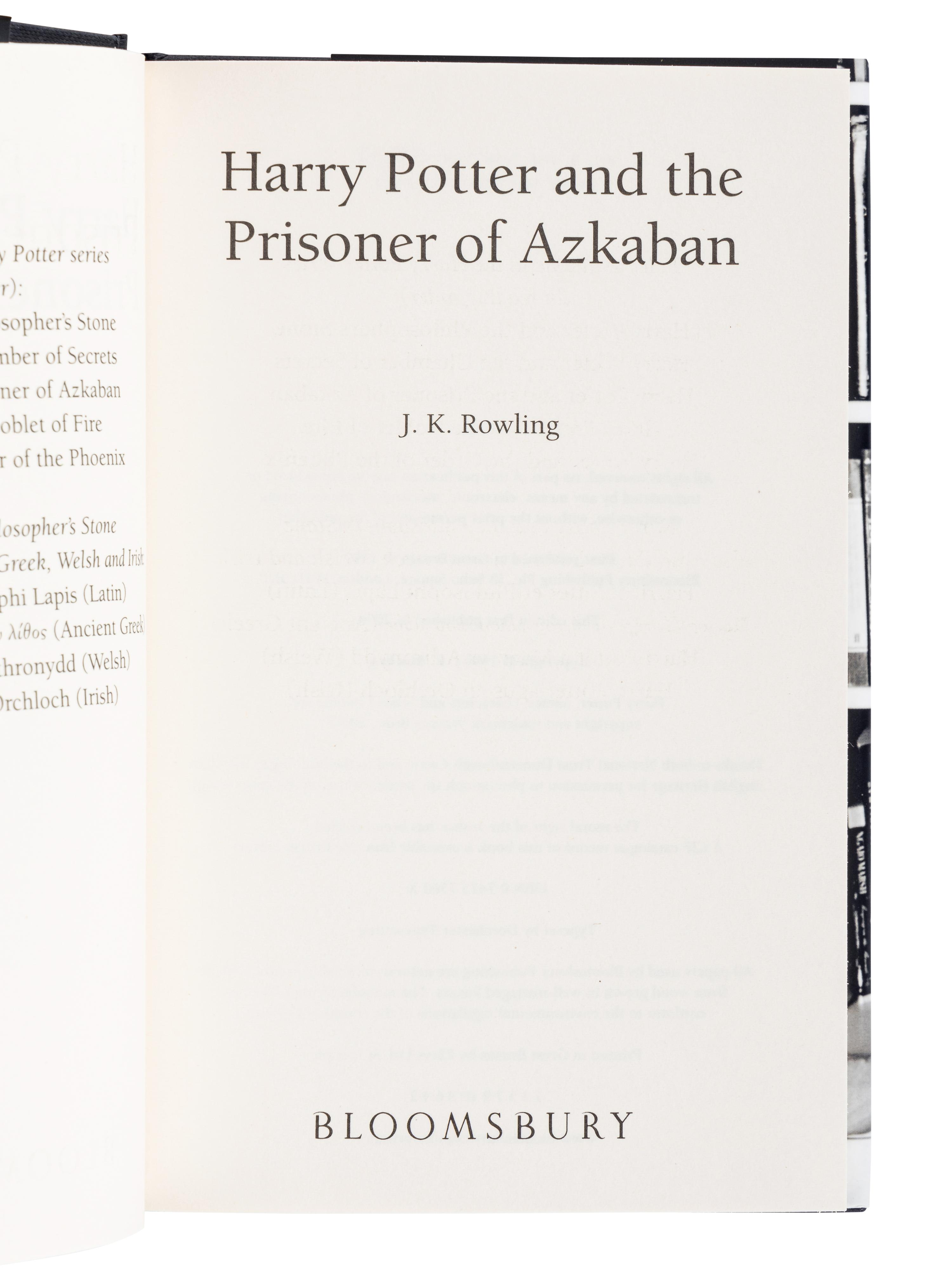 ROWLING, J.K. (b. 1965). [The Harry Potter Boxed Set] . London: Bloomsbury, 2005.