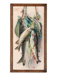 An Embossed Lithograph Seafood Advertisement