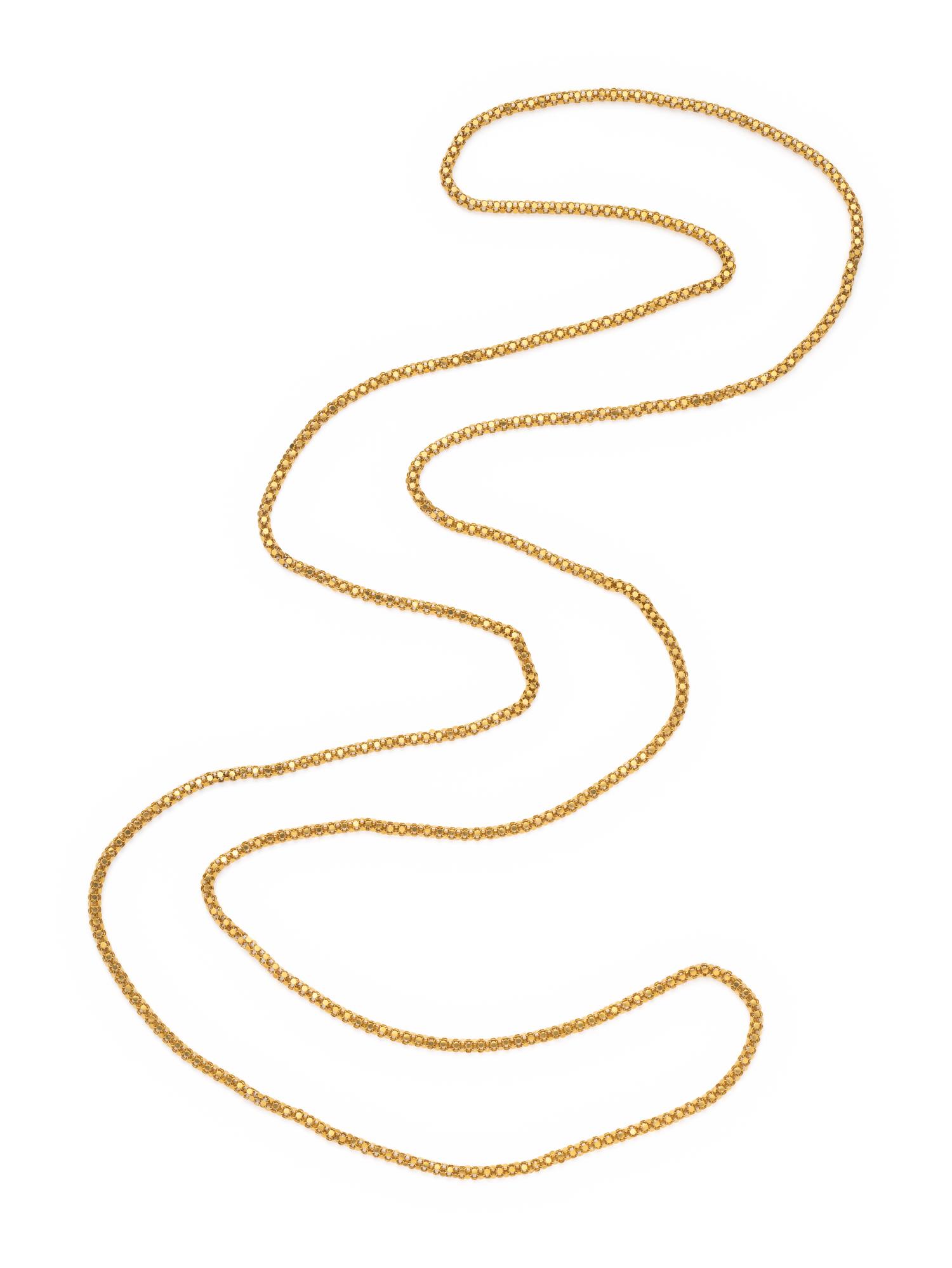YELLOW GOLD LONGCHAIN NECKLACE