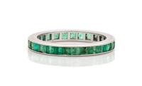 A Platinum and Emerald Eternity Band,