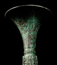 An Archaic Bronze Wine Vessel, Gu