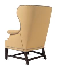 A Pair of Victoria Hagan Leather-Upholstered Wingback Armchairs