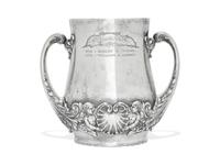 An Aesthetic Movement Sterling Silver Two-Handled Tennis Trophy Cup