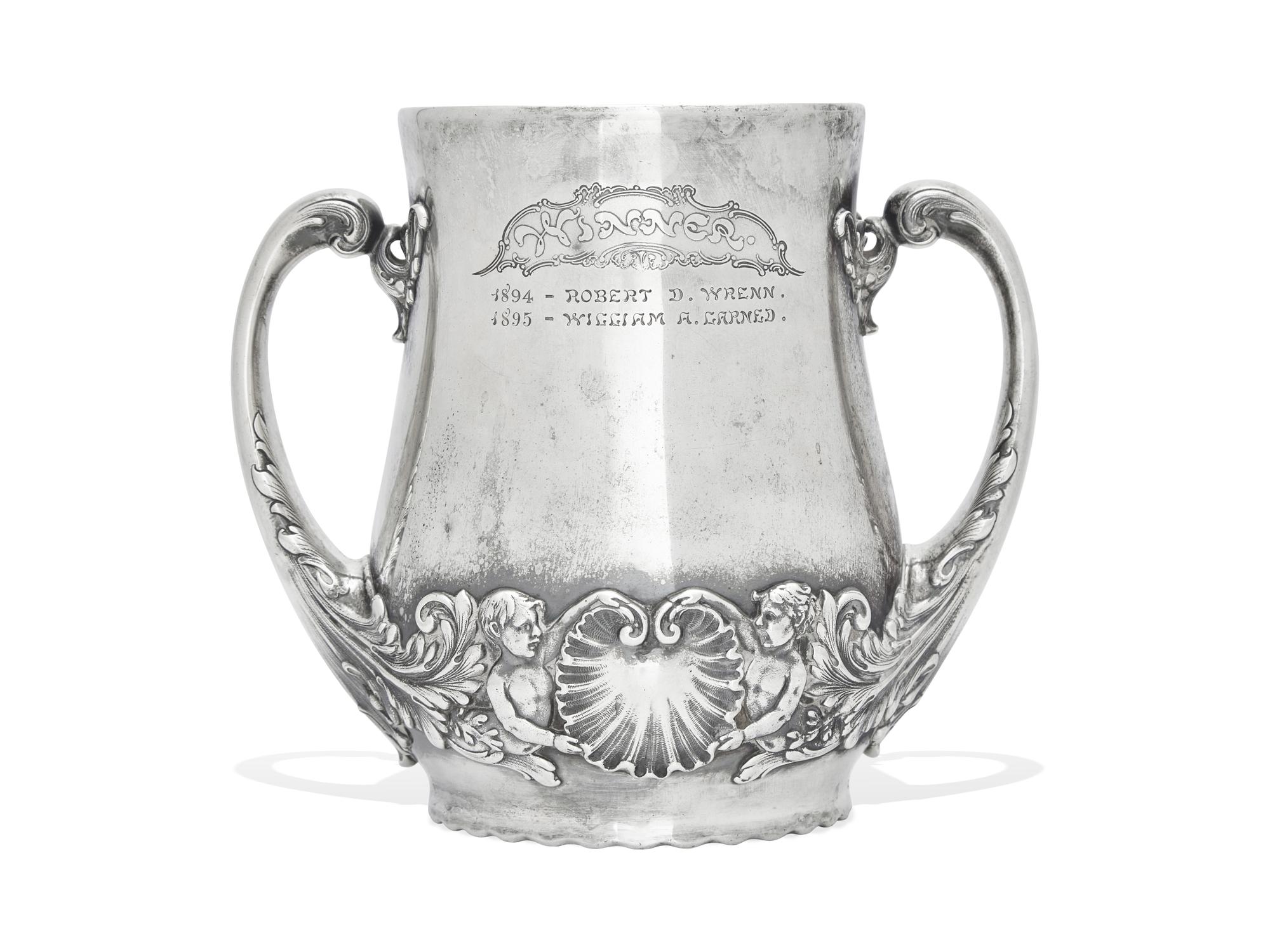 An Aesthetic Movement Sterling Silver Two-Handled Tennis Trophy Cup