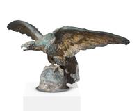 A Large Molded and Gilded Copper Pilot House Eagle