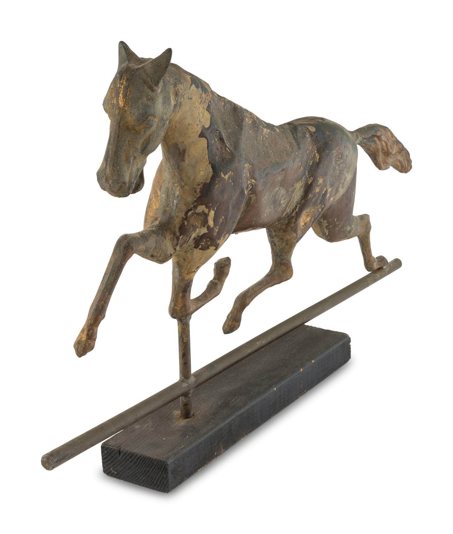 A Molded Copper and Cast Zinc Ethan Allen Weathervane