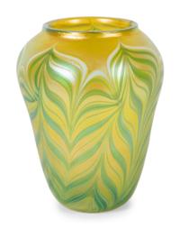 An Orient and Flume Iridescent Glass Vase
