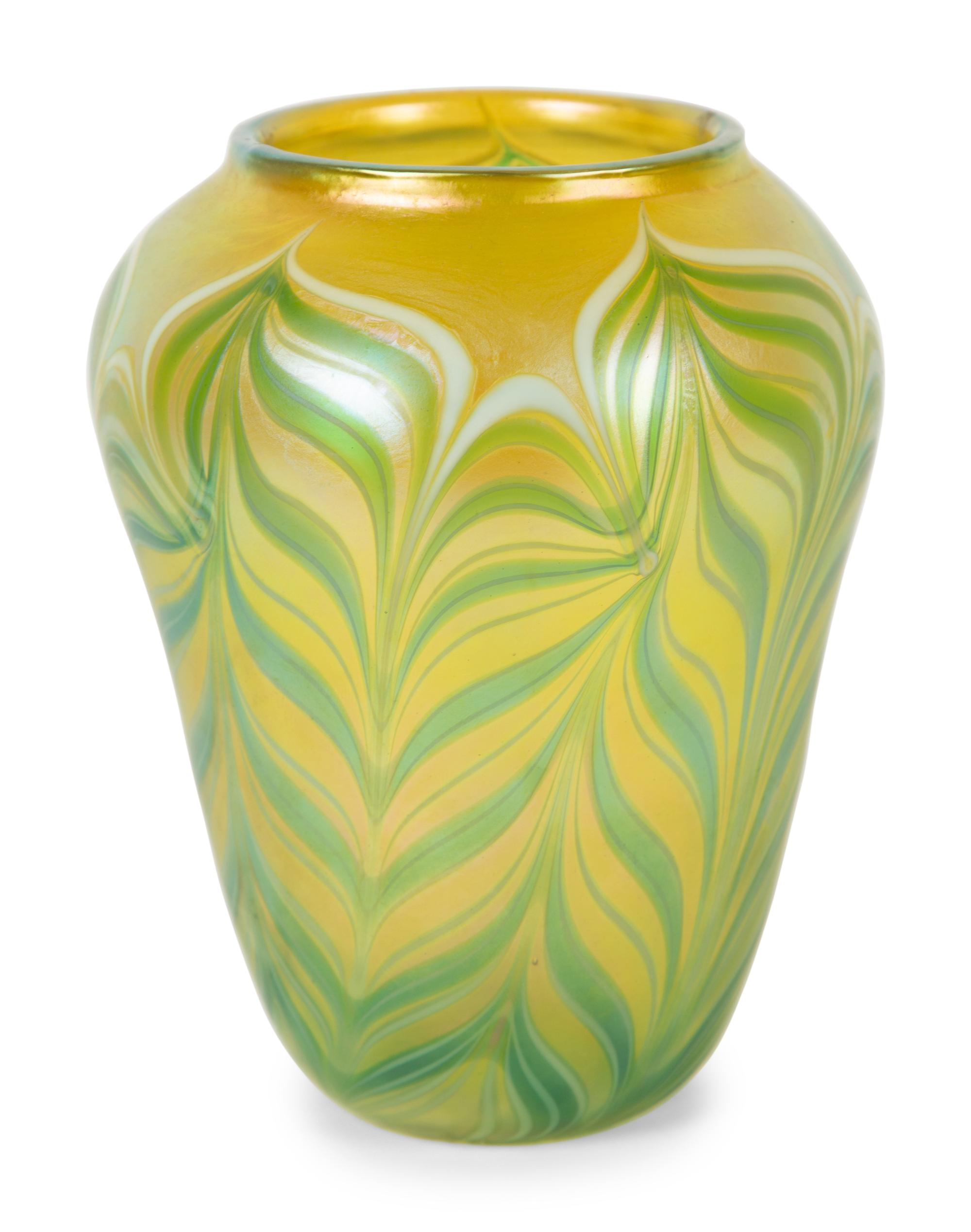 An Orient and Flume Iridescent Glass Vase