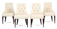 Four Contemporary Upholstered Dining Chairs Height 36 x width 23 x depth 22 inches. — 20TH CENTURY