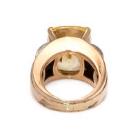 YELLOW SAPPHIRE AND DIAMOND RING
