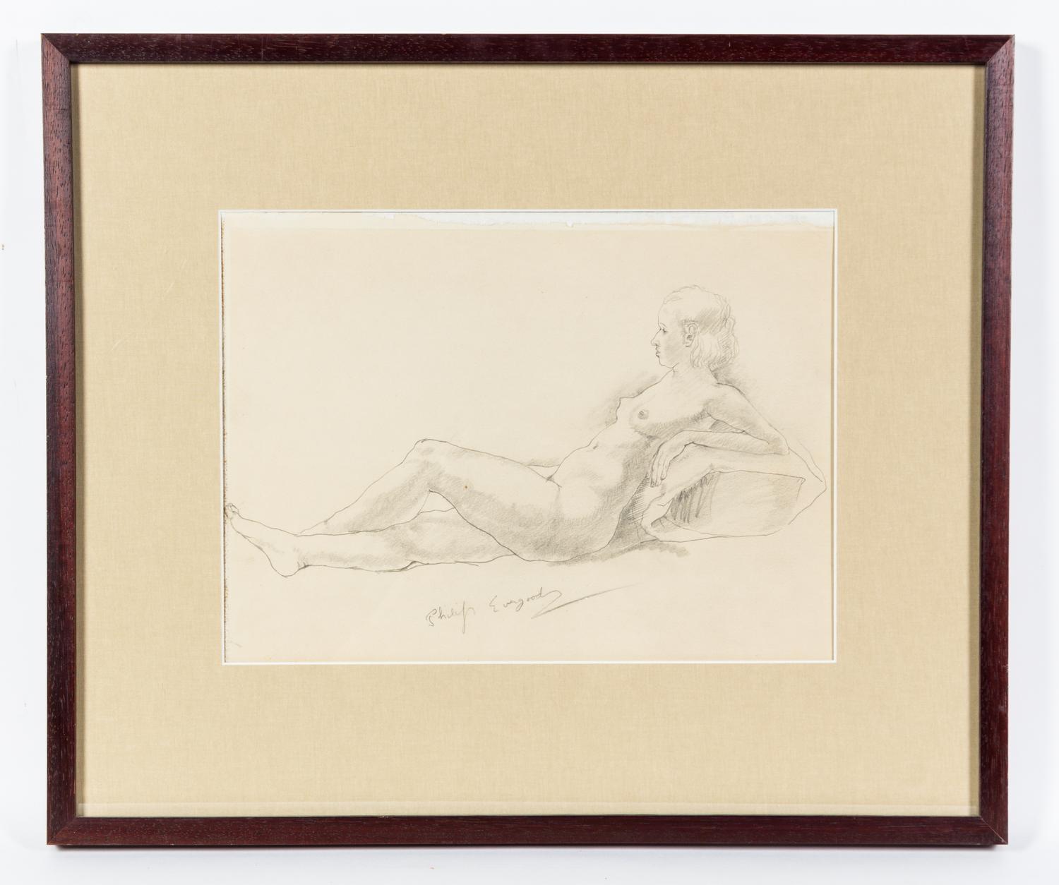 Philip Evergood, (American, 1901-1973), Reclining Woman, c. 1940