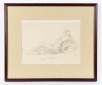 Philip Evergood, (American, 1901-1973), Reclining Woman, c. 1940
