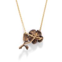 YELLOW GOLD, DIAMOND AND ENAMEL NECKLACE