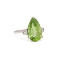 PERIDOT AND DIAMOND RING