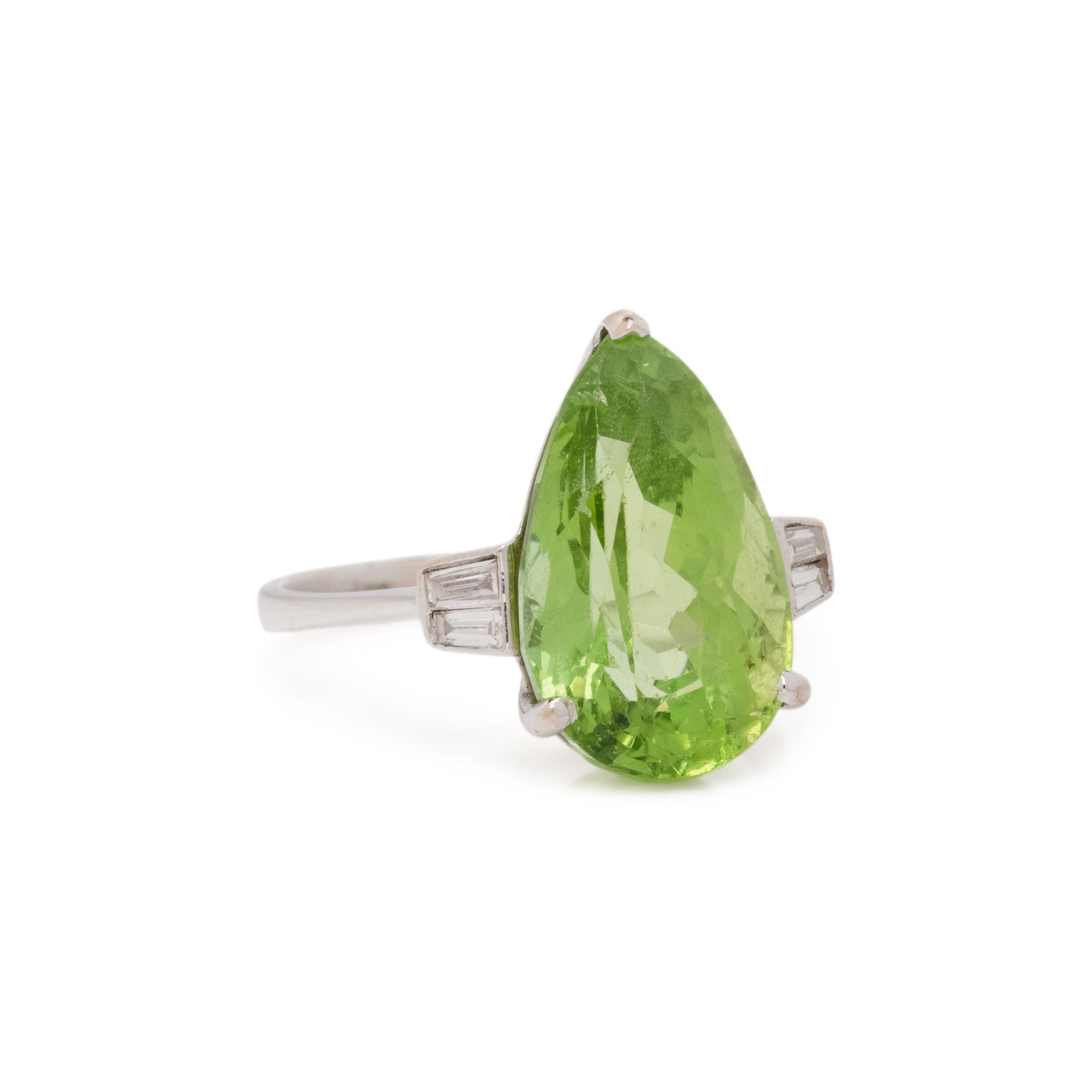 PERIDOT AND DIAMOND RING