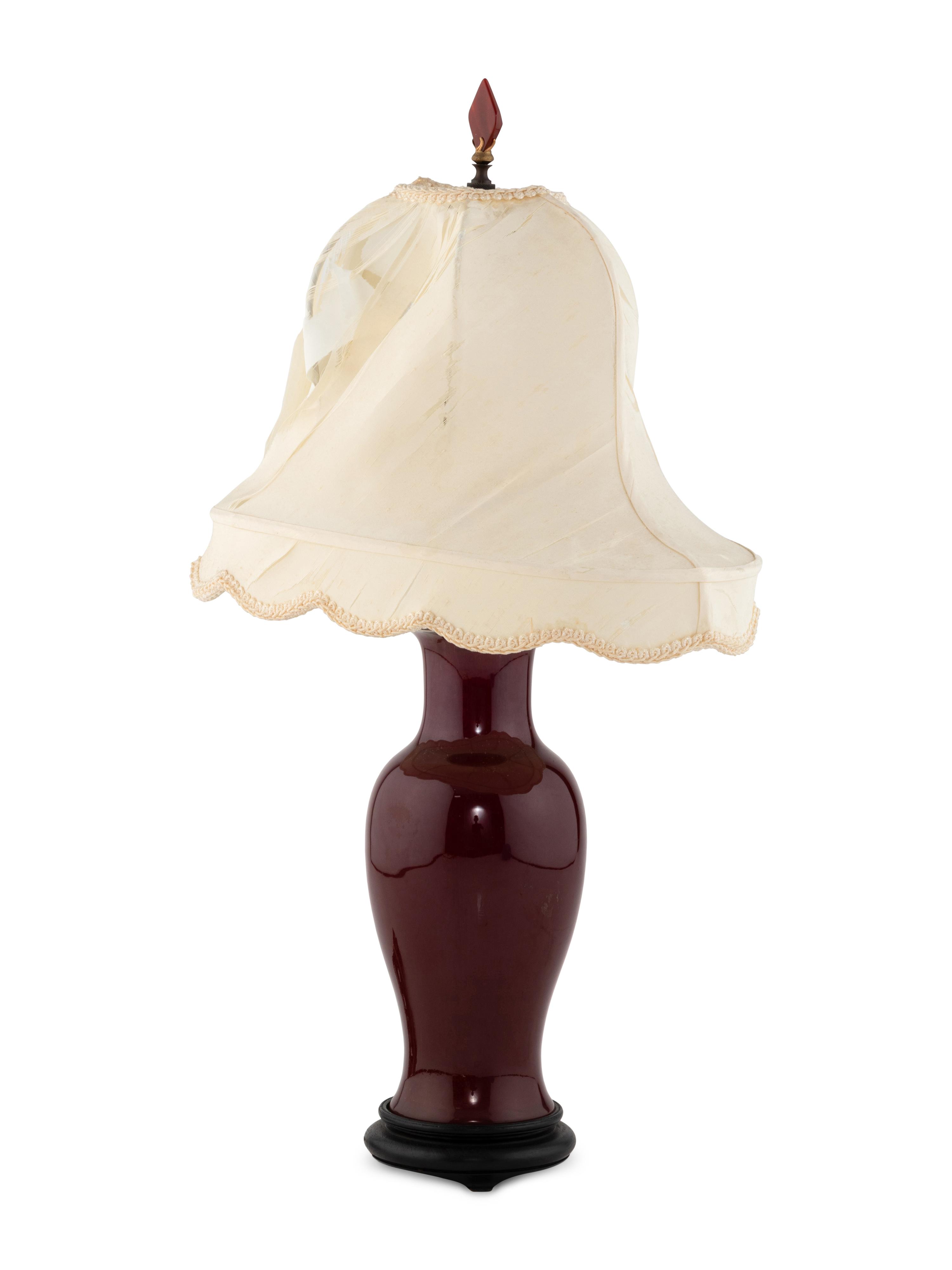 A Chinese Porcelain Vase Mounted as a Lamp
