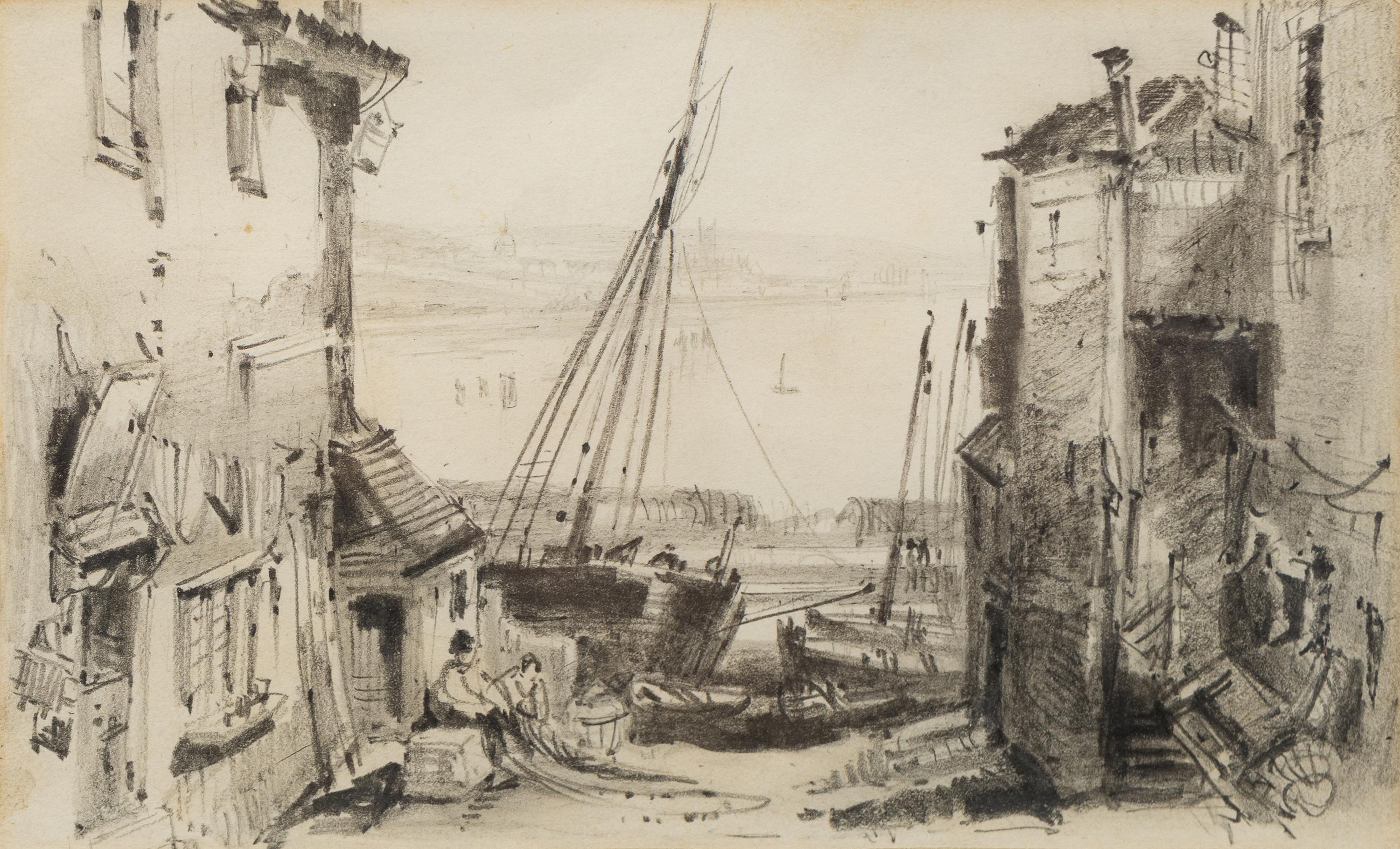Two English Fishing Village Scenes