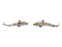 Two Spanish Reticulated Silver Models of Fish