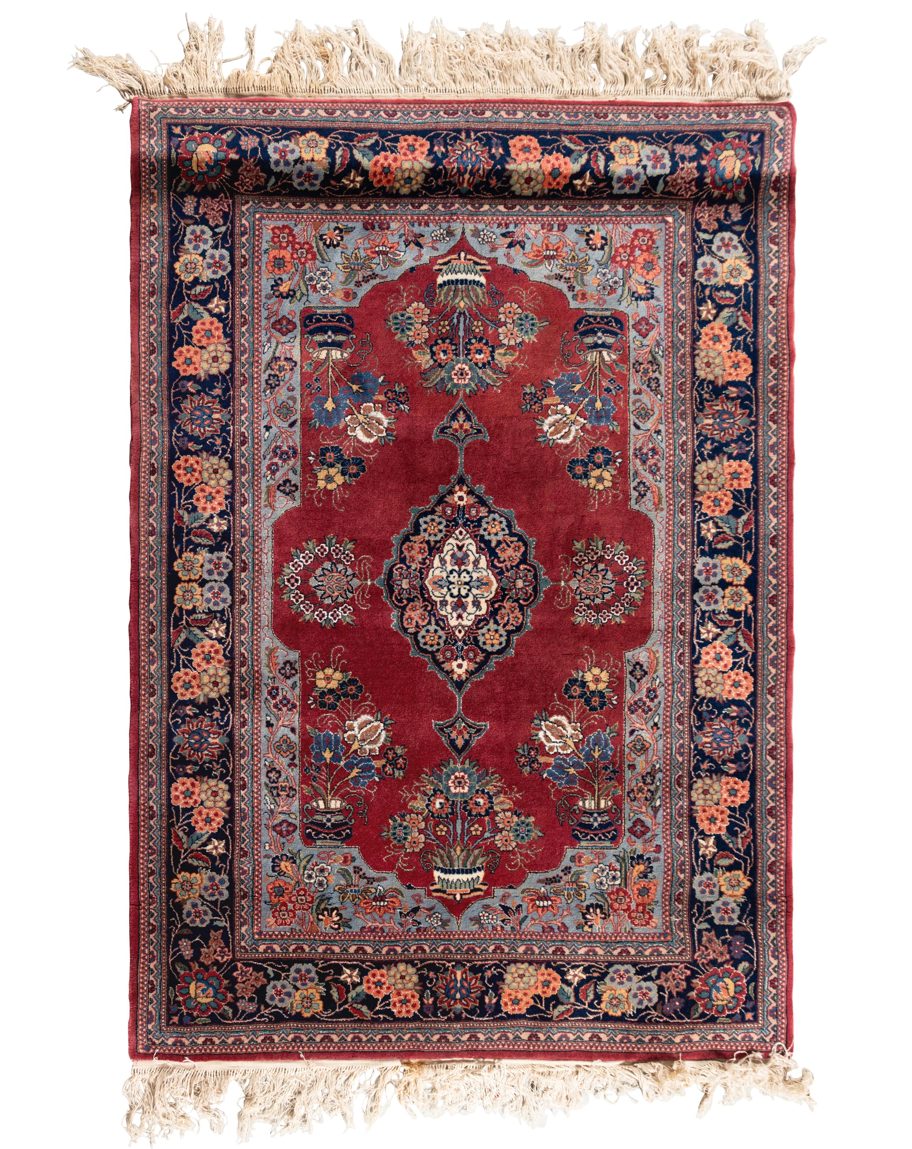 A Kashan Wool and Silk Rug