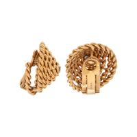 YELLOW GOLD AND DIAMOND CLIP EARRINGS
