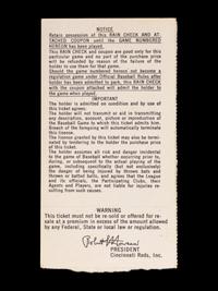 A Group of 1970s Cincinnati Reds Pete Rose Riverfront Stadium Ephemera (Including National League Playoffs, World Series),