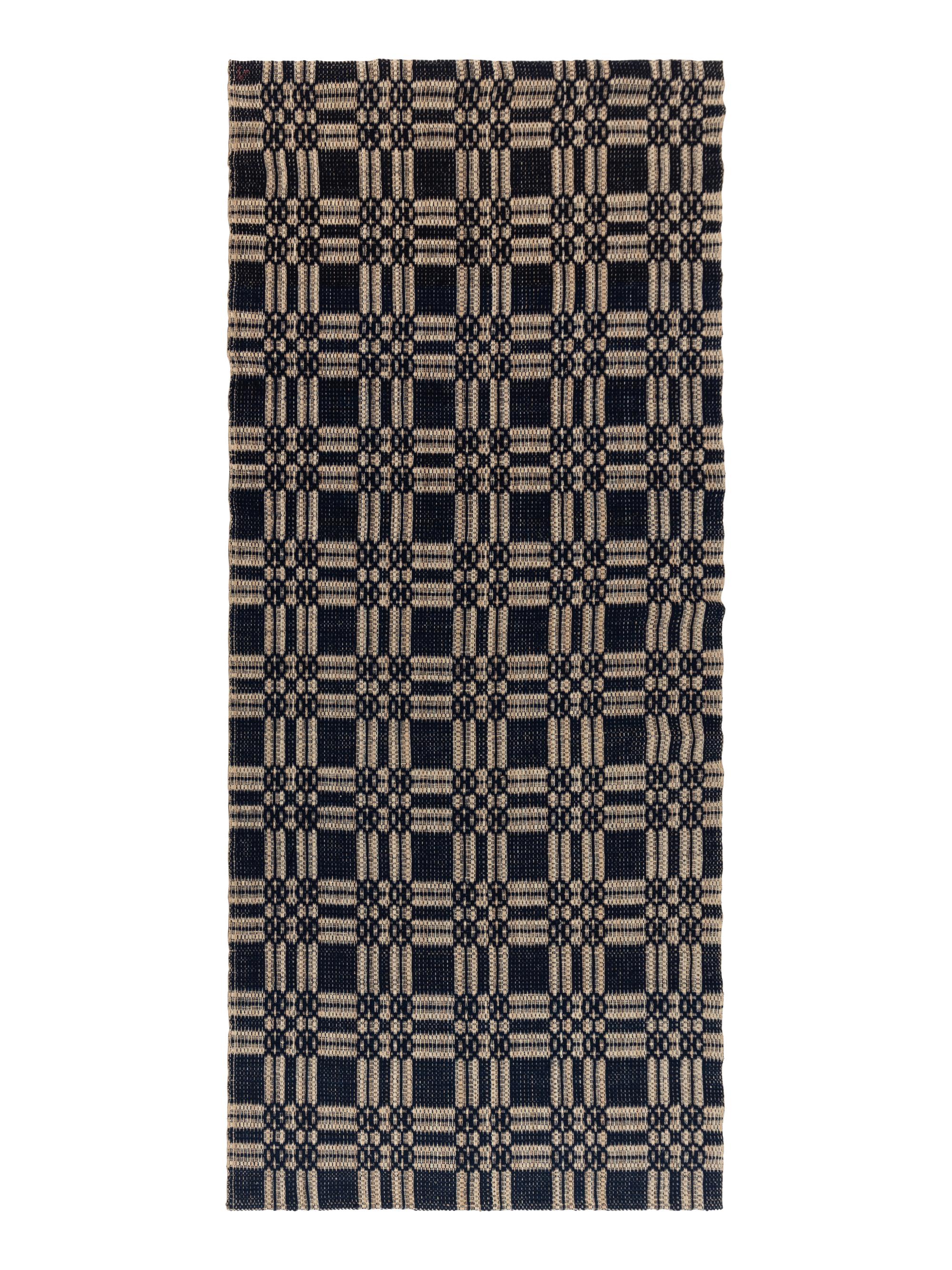 Two Cotton and Linen Jacquard Coverlets
