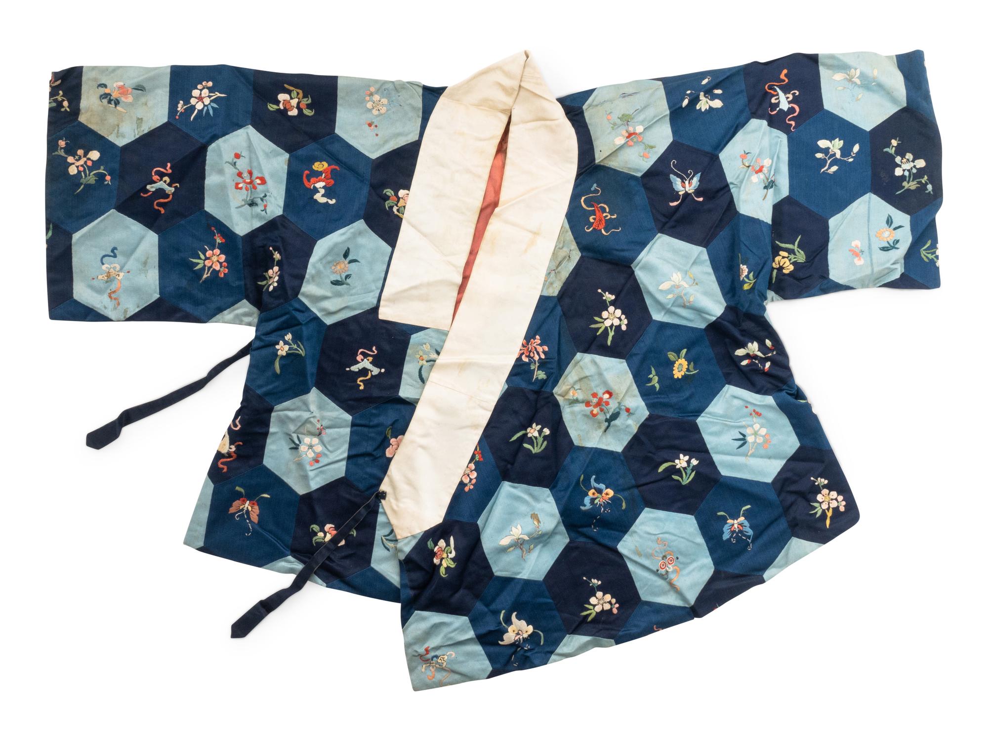 A Chinese Embroidered Silk Child's Jacket