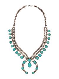 Southwestern-style Silver and Turquoise Necklace