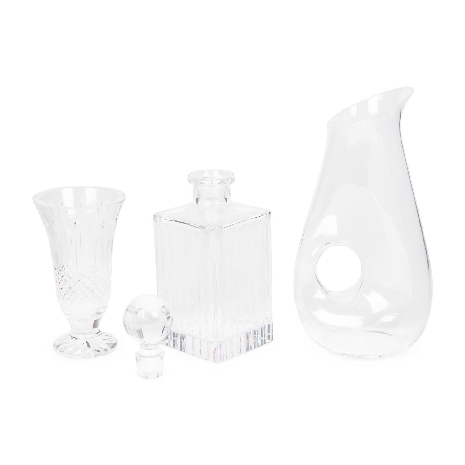 A Group of Clear Glass Table Articles