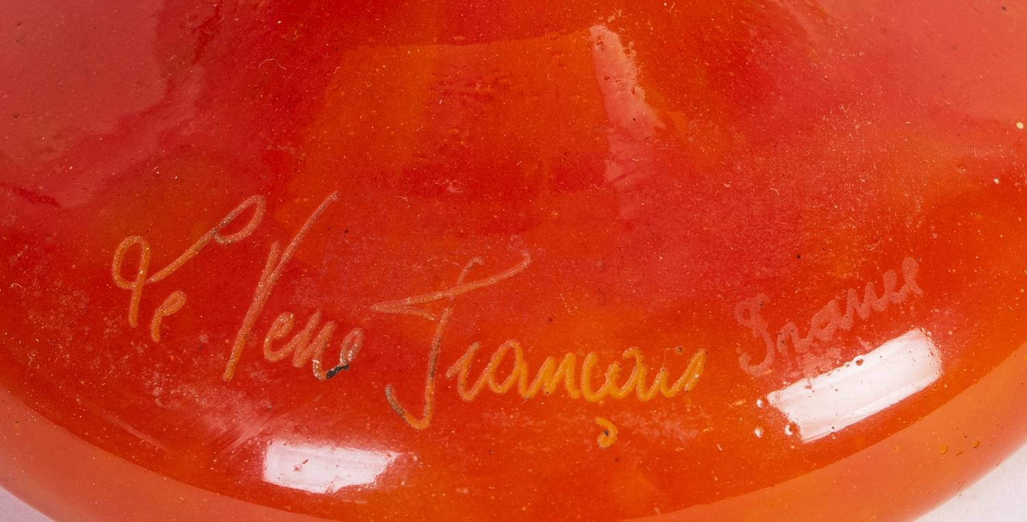 A Le Verre Francais Cameo Glass Vase — IN THE GROSEILLES PATTERN, EARLY 20TH CENTURY