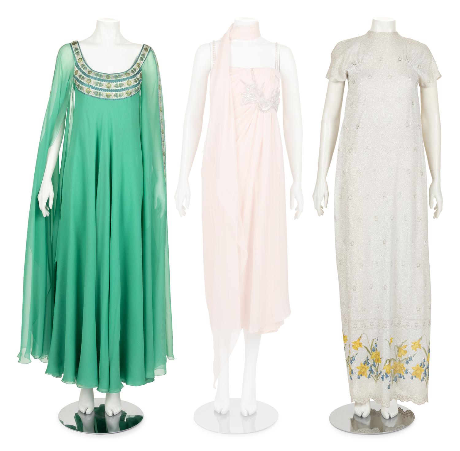 Three Stavropoulos Evening Dresses, 1970s