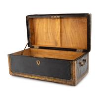 A Chinese Studded Leather Trunk