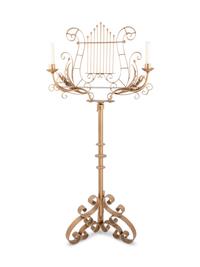 A Gilt Metal Music Stand